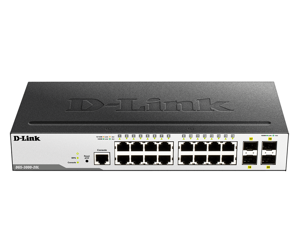 D-Link 20-Port Layer-2 Managed Gigabit Switch